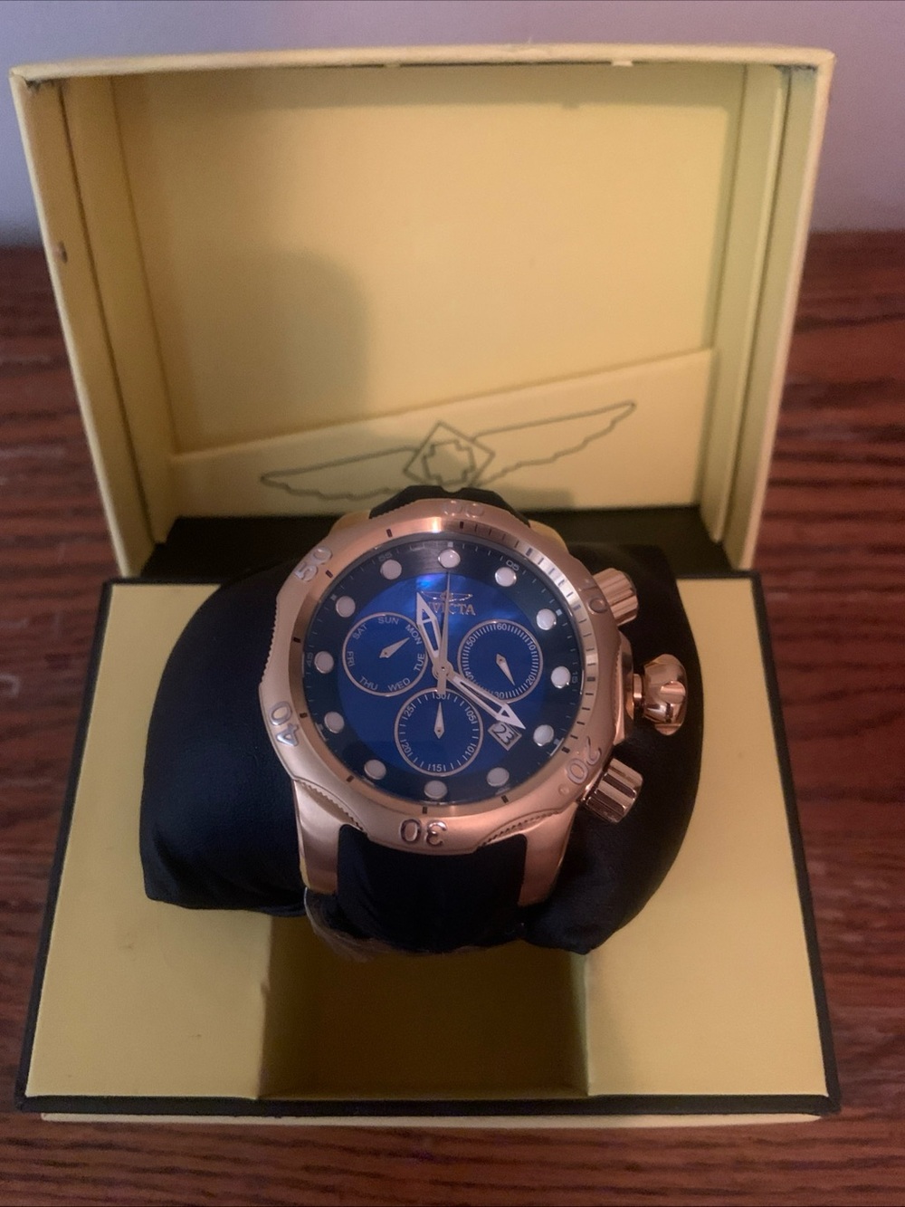 Invicta Venom brand new Watch with Blue Dial and Black Strap